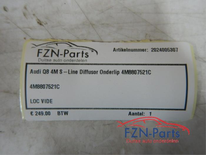 Audi Q8 4M8 S-Line Diffusor onderlip