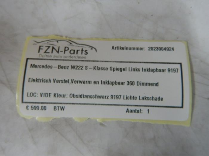 Buitenspiegel links Mercedes S-Klasse (22725336)