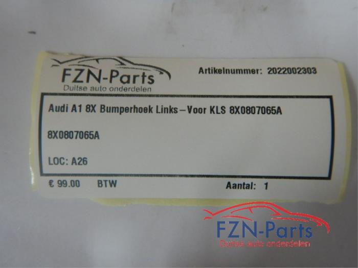 Audi A1 8X Bumperhoek Links-Voor KLS