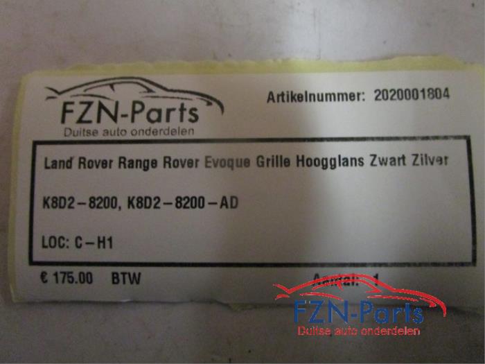 Land Rover Range Rover Evoque Grille Hoogglans Zwart Zilver