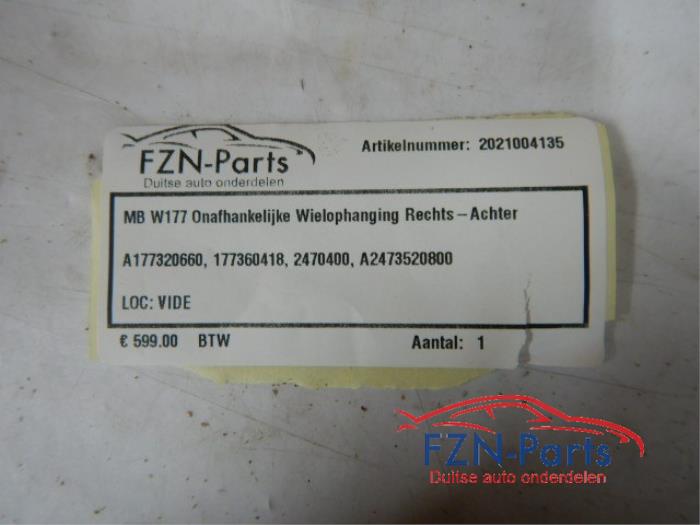 Wielophanging rechts-achter Mercedes A-Klasse (22729588)