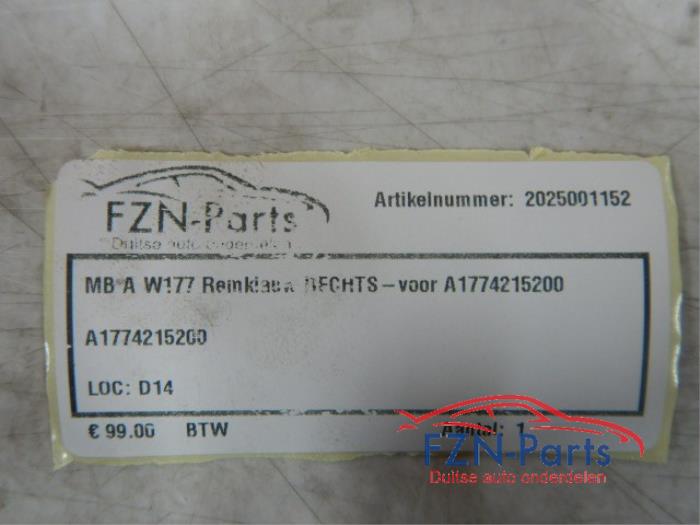Remklauw (Tang) rechts-voor Mercedes A-Klasse (22732390)