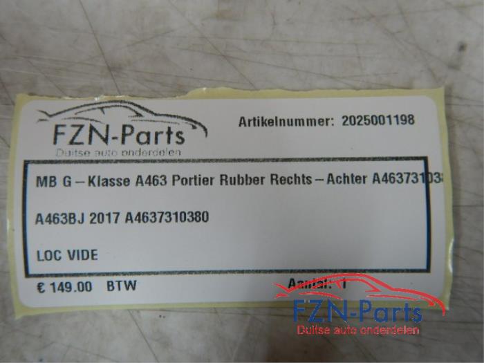 Portierrubber 4Deurs rechts-achter Mercedes G-Klasse (22741679)