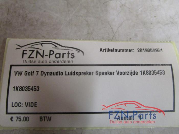VW Golf 7 Dynaudio Luidspreker Speaker Voorzijde
