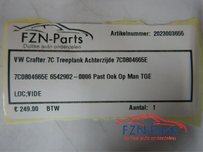 VW Crafter 7C Treeplank Achterzijde