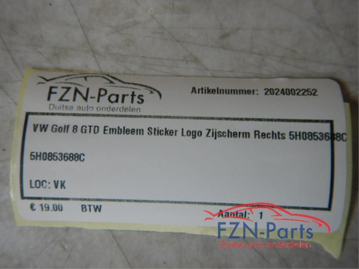 Embleem Volkswagen Golf (22729186)