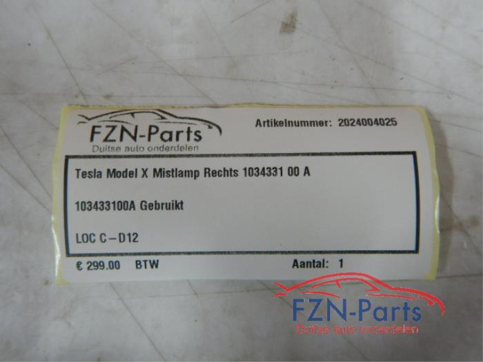 Tesla Model X Mistlamp Rechts
