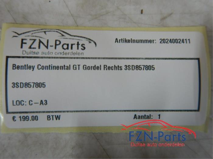 Veiligheidsgordel links-voor Bentley Continental GT (22728451)