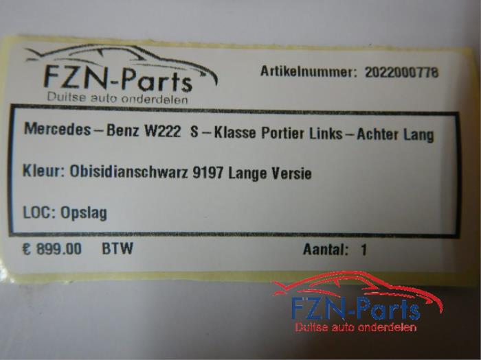 Portier 4Deurs links-achter Mercedes S-Klasse (22723590)