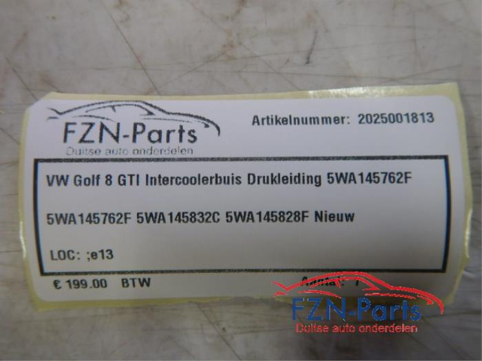 VW Golf 8 GTI Intercoolerbuis Drukleiding