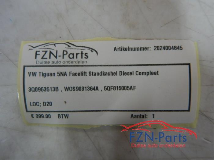 VW Tiguan 5NA Facelift Standkachel Diesel compleet