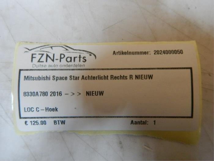 Mitsubishi Space Star Achterlicht Rechts R NIEUW