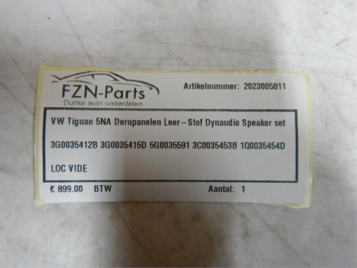 VW Tiguan 5NA Deurpanelen Leer-Stof Dynaudio Speaker set