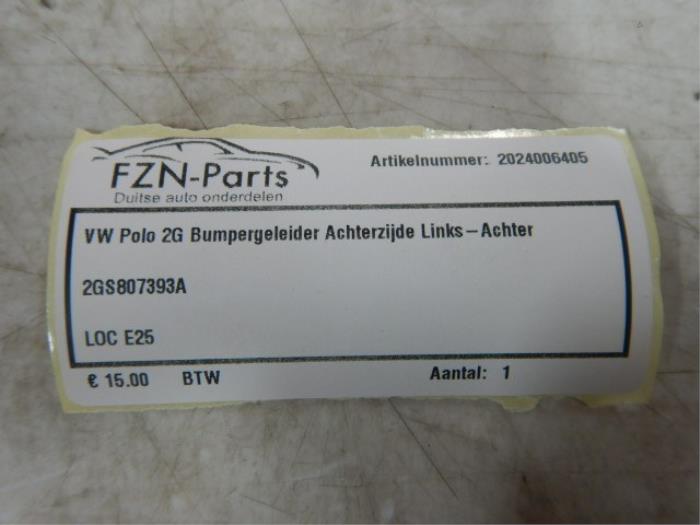 VW Polo 2G Bumpergeleider Achterzijde Links-achter