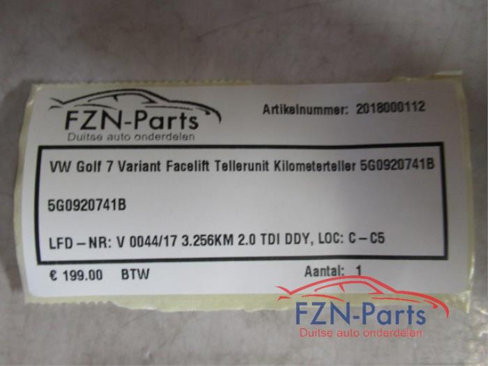Kilometerteller KM Volkswagen Golf (22735258)