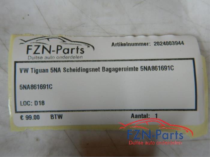 VW Tiguan 5NA Scheidingsnet Bagageruimte
