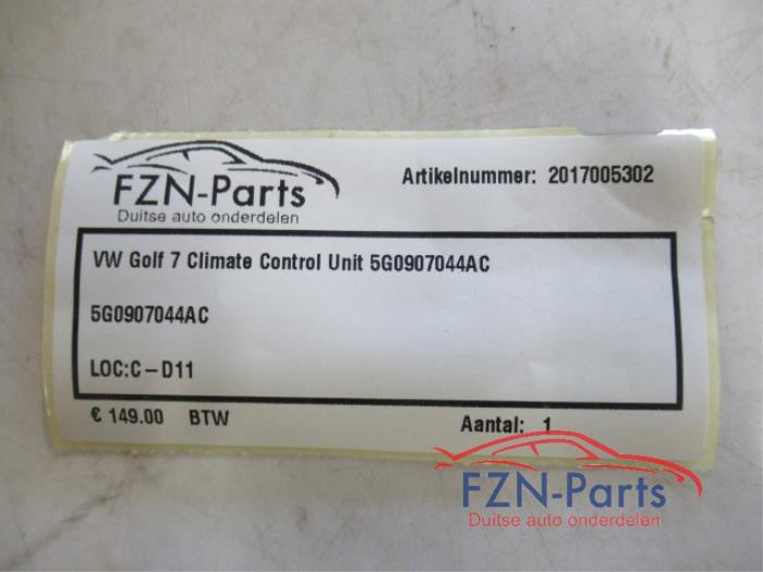 VW Golf 7 Climate Control Unit