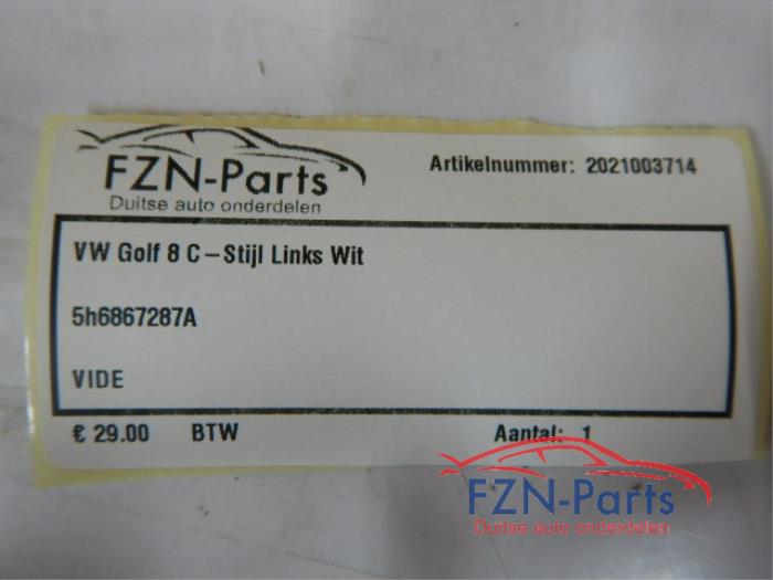 VW Golf 8 C-stijl Links Wit