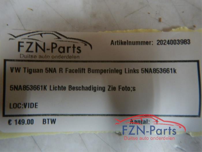 VW Tiguan 5NA R Facelift Bumperinleg Links