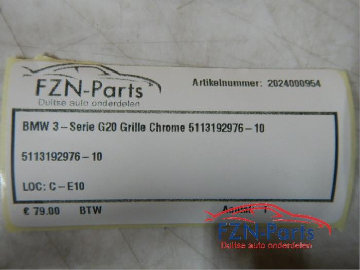 BMW 3-Serie G20 Grille Chrome