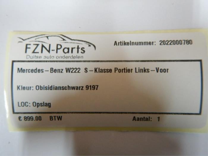 Portier 4Deurs links-voor Mercedes S-Klasse (22723264)