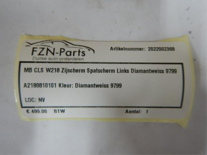 Mercedes-Benz CLS W218 Zijscherm Spatscherm Links 9799