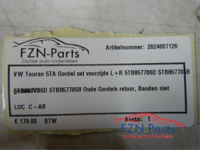 Veiligheidsgordel Set voor Volkswagen Touran (22729341)