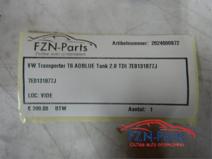 VW Transporter T6 Adblue Tank 2.0TDI