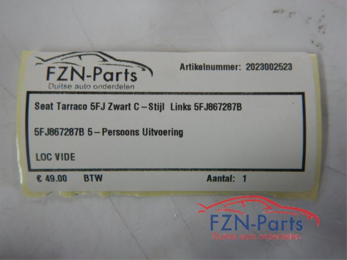 Seat Tarraco 5FJ Zwart C-Stijl Links