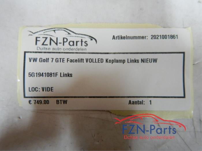 VW Golf 7 GTE Facelift VOLLED Koplamp Links NIEUW