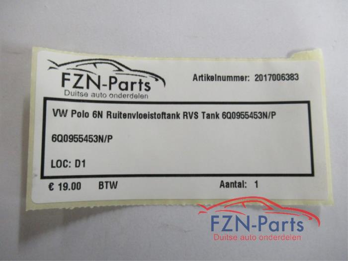 VW Polo 9N Ruitenvloeistoftank RVS Tank
