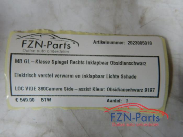 Mercedes-Benz GL-Klasse Spiegel Rechts Inklapbaar