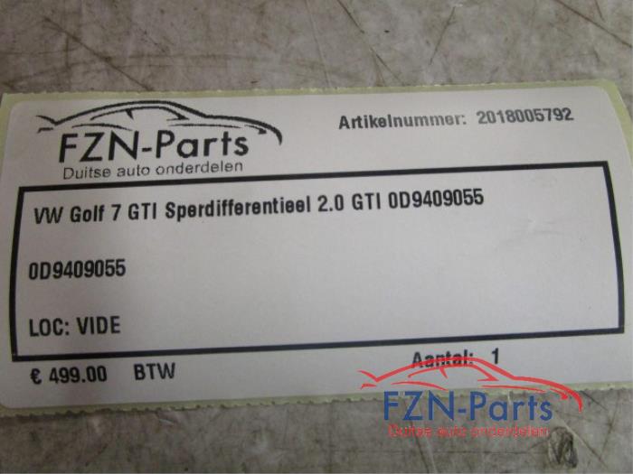 VW Golf 7 GTI Sperdifferentieel 2.0 GTI