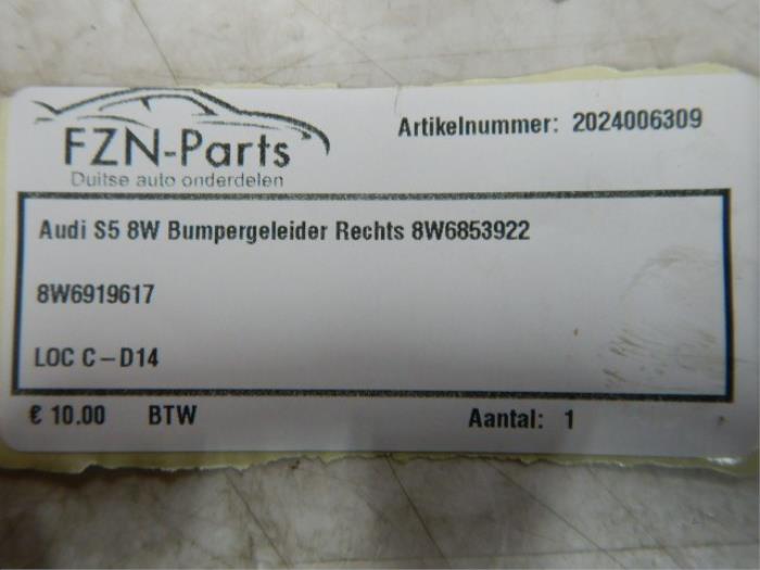 Audi S5 8W Bumpergeleider Rechts