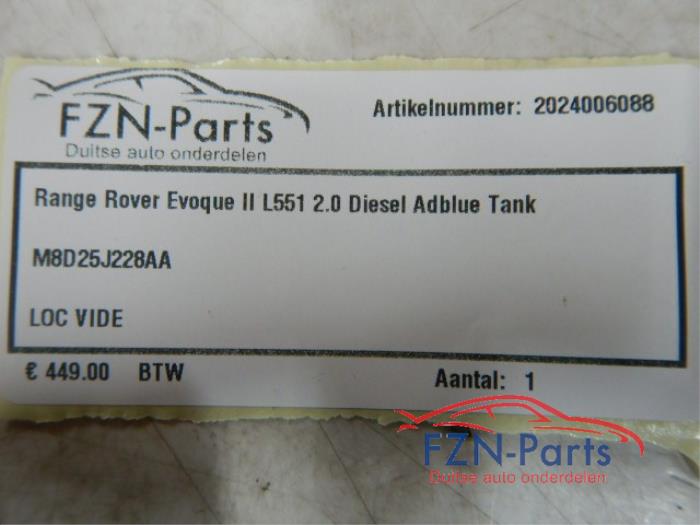 Adblue tank Landrover Evoque (22729230)