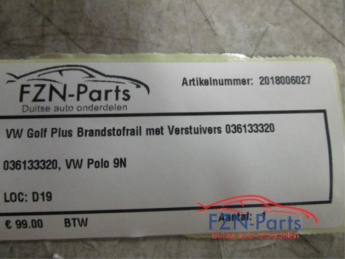 VW Golf Plus Brandstofrail Met Verstuivers
