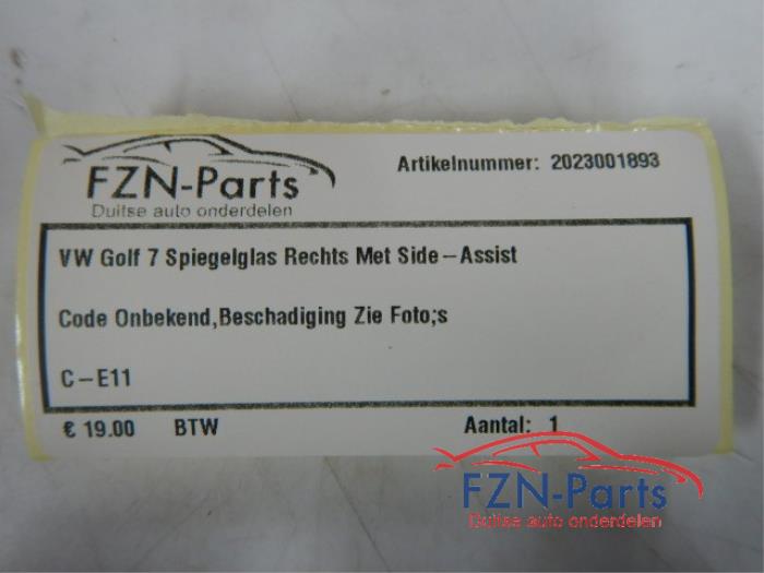Spiegelglas rechts Volkswagen Golf (22726275)