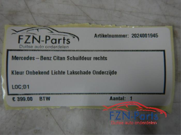 Schuifdeur rechts Mercedes Diversen (22745653)