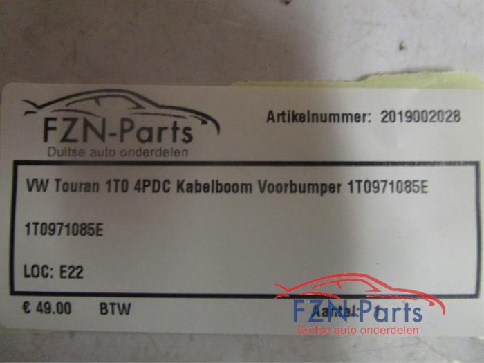 VW Touran 1T0 4PDC Kabelboom Voorbumper