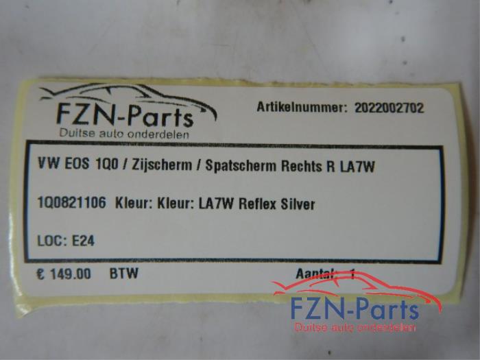 VW EOS 100/Zijscherm/Spatscherm Rechts R LA7W