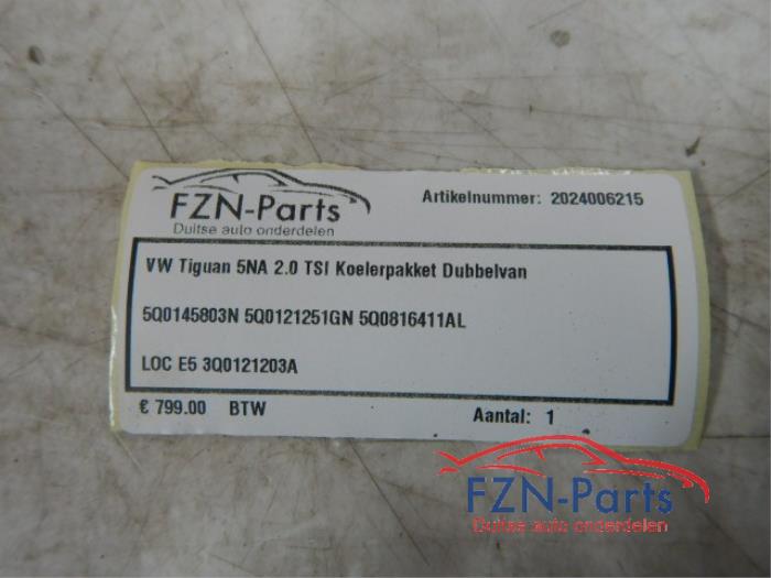 VW Tiguan 5NA 2.0 TSI Koelerpakket Dubbelven