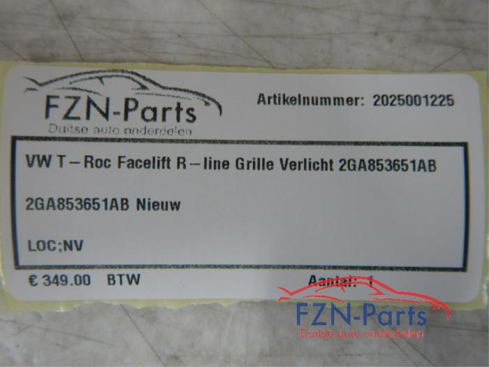VW T-Roc Facelift R-Line Grille verlicht