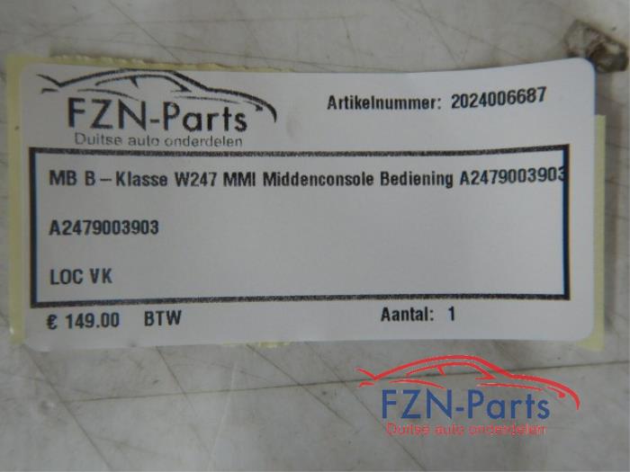 Mercedes-Benz B-Klasse W247 MMI Middenconsole Bediening