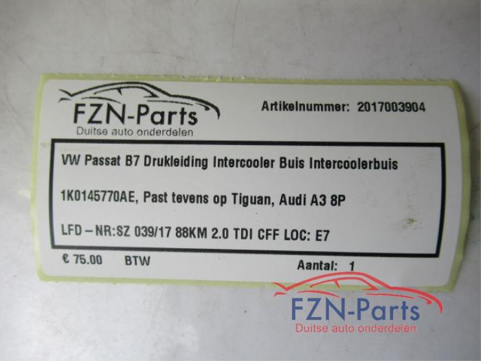 VW Passat B7 Drukleiding Intercooler Buis Intercoolerbuis