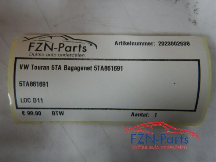 VW Touran 5TA Bagagenet