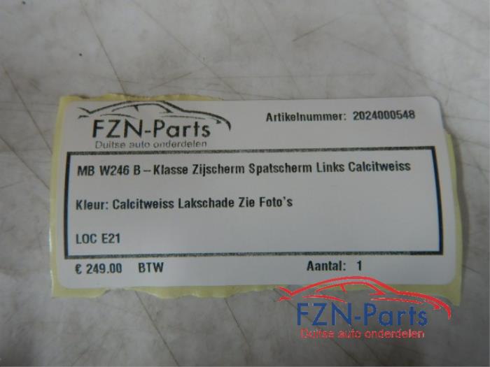 Mercedes-Benz W246 B-Klasse Zijscherm Spatscherm Links