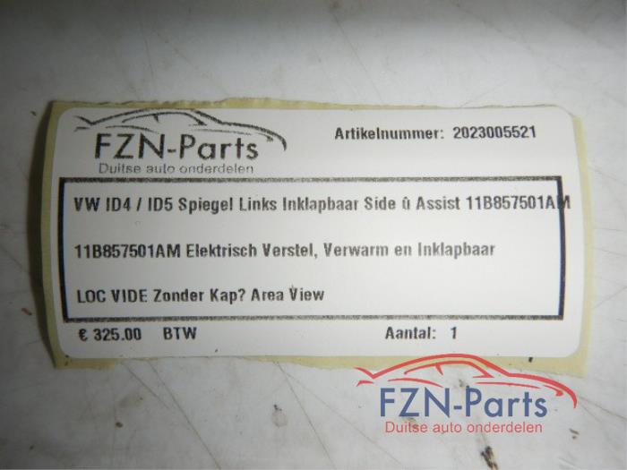 VW ID4/ID5 Spiegel Links Inklapbaar Side Assist