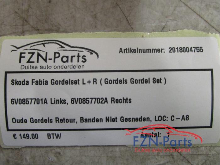 Veiligheidsgordel Set voor Skoda Fabia (22729332)