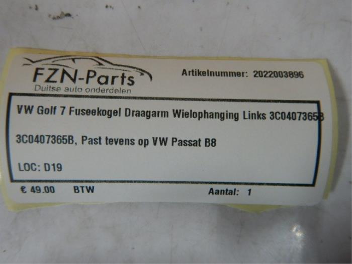 VW Golf 7 Fuseekogel Draagarm Wielophanging Links