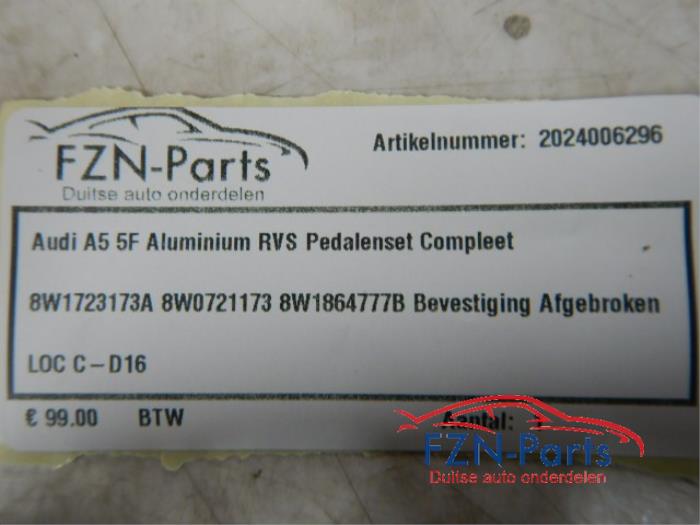 Pedalen Set Audi A5 (22737250)